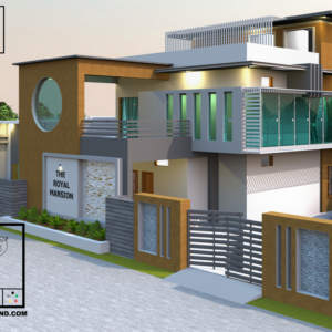 NNW2 - 47X48 NORTH FACING WITH NW CORNER VIEW MODERN DUPLEX HOUSE DESIGN